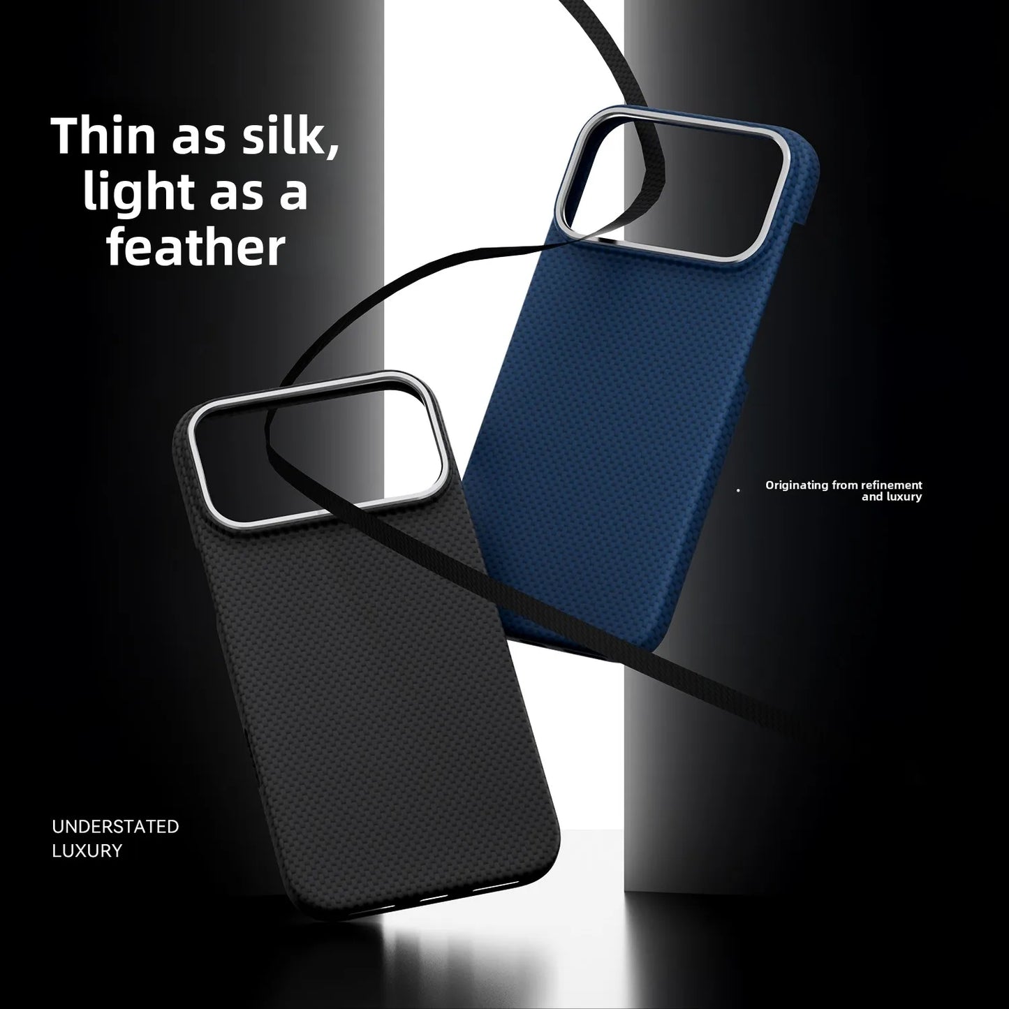 Luxury Magnetic Carbon Fiber Phone Case For iPhone 17 Pro Max 16 15 14 Comfortable Grip Shockproof Lightweight Business Cover