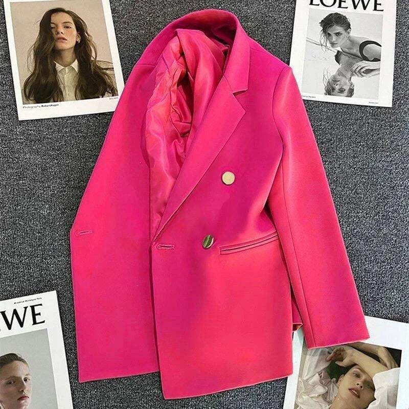 Casual Plaid Women's Suit Jacket Spring Autumn New Style Large Size Street Style Top Quality Polyester Commute Style Fashionable