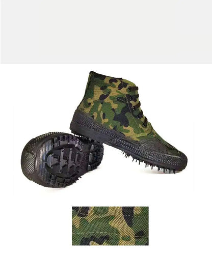 35-45 Men Boots Canvas Shoes Spring Autumn High Top Work Safety Ankle Botas Camouflage Non-slip Zapatillas Lace-up Footwear Y13