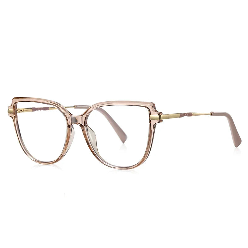 Stylish Large Frame Simple Geometric Design Anti-blue Light Reading Glasses Customized Prescription Available PFD2210