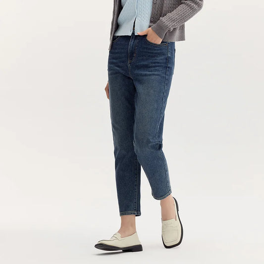 Jeans Women Minimalist Pants Autumn 2025 New Versatile Tapered Trousers