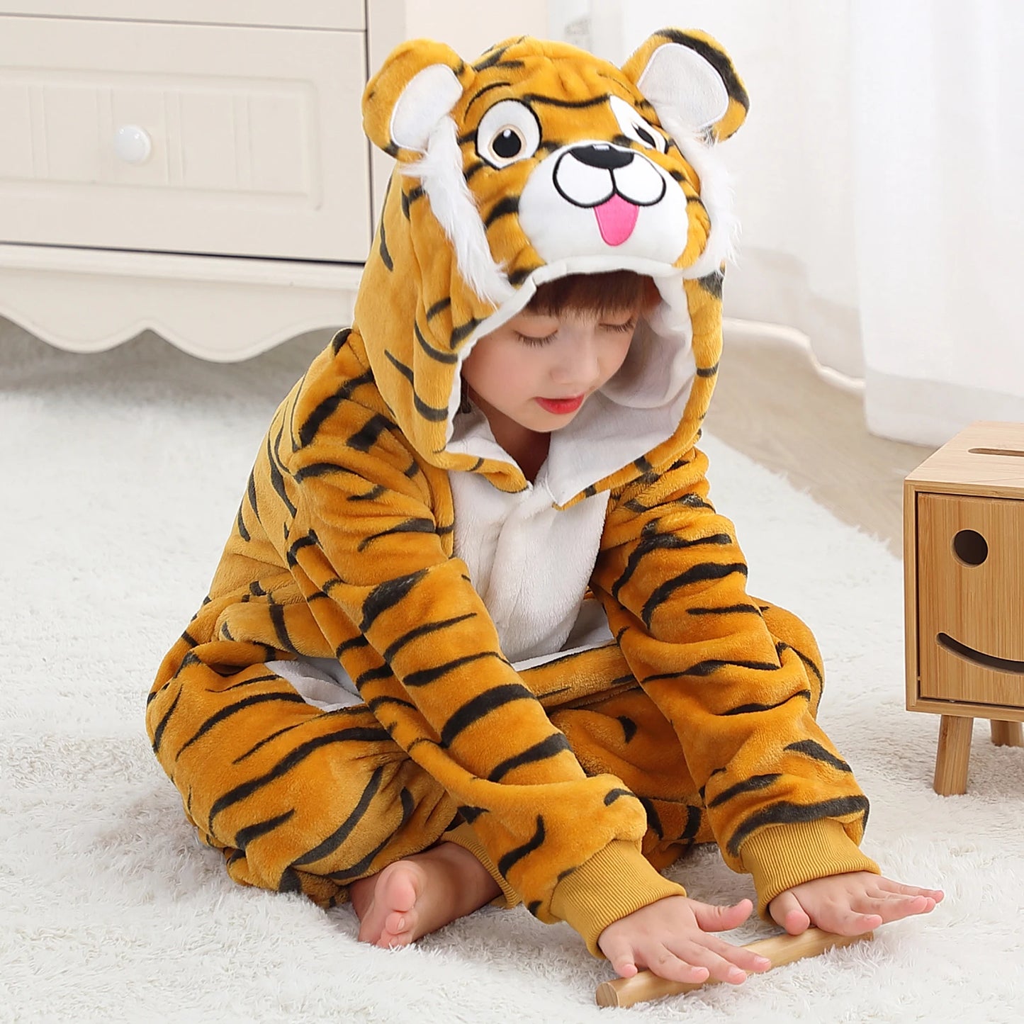 Capybara Anime Cosplay Costumes Kids Animal Cartoon Jumpsuit for Children Halloween Christmas Girls Boys Hooded Pajamas Onesies