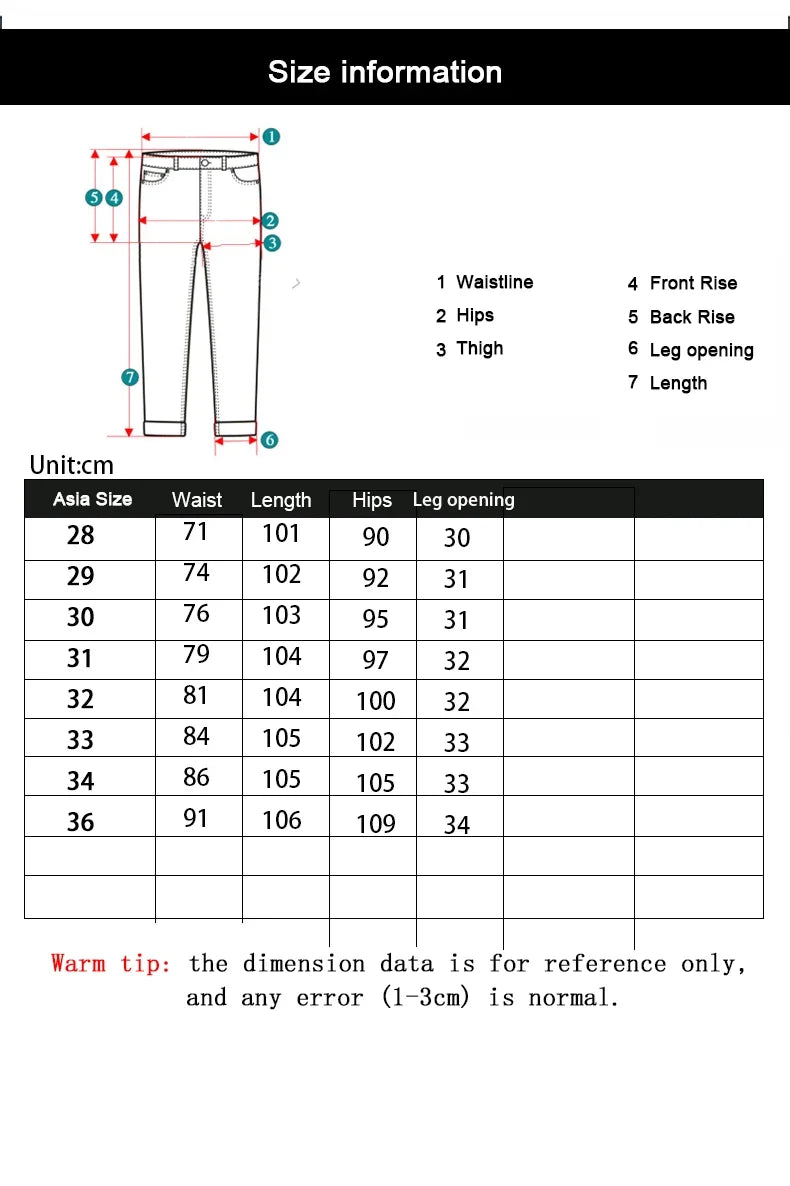 2024 Men's Fashion and Casual New Four Seasons Lightweight Long Pants Men's denim pants Straight leg pants Elastic jeans