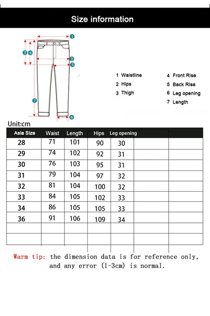 2024 Men's Fashion and Casual New Four Seasons Lightweight Long Pants Men's denim pants Straight leg pants Elastic jeans