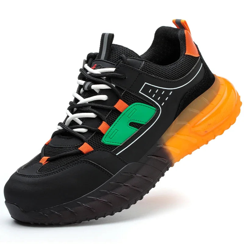 New Fashion 2025 Work Sneakers Protective Safety Shoes Industrial Puncture-Proof Anti-smash Steel Indestructible Toe Male Boots