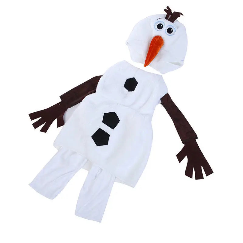 Kids Olaf Halloween Costumes Cosplay for Boys Girls Child Cute Christmas Gift Olaf Toddler Cartoon Movie Snowman Party Dress up