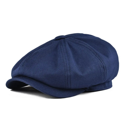 Newsboy Cap Men's Twill Cotton Eight Panel Hat Women's Baker Boy Caps Retro Big Large Hats Male Boina Green Beret