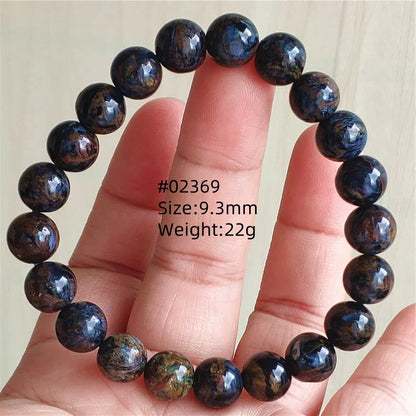 Natural Blue Pietersite Bracelet Women Men Beads Round Beads Chatoyant Cat Eye Fire Pietersite Namibia AAAAAA