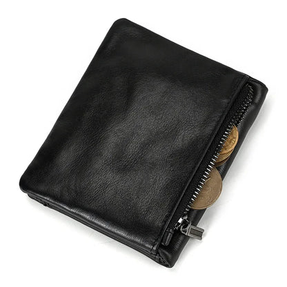 Men Card Holder Geestock Men's Wallet Rfid Credit Card ID Short Wallet Fashion Multi Card Retro Cowhide Coin Purse Casual wallet