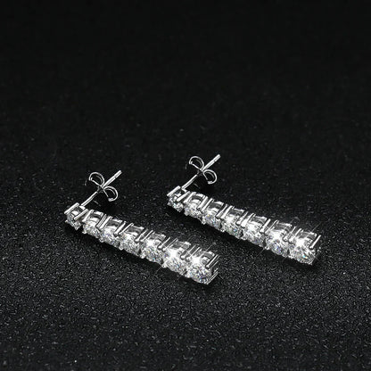 D VVS1 Moissanite Pandent Earrings for Woman Wedding Jewely with GRA s925 Sterling Sliver Plated 18k White Gold Earring