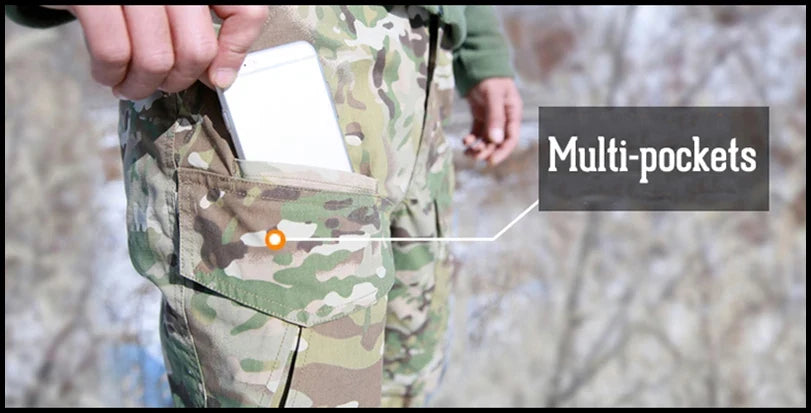 2026 City Tactical Cargo Pants Men Hiking   Hunting Pants Cotton Multi-pocket Stretch Flexible Man Casual Trousers
