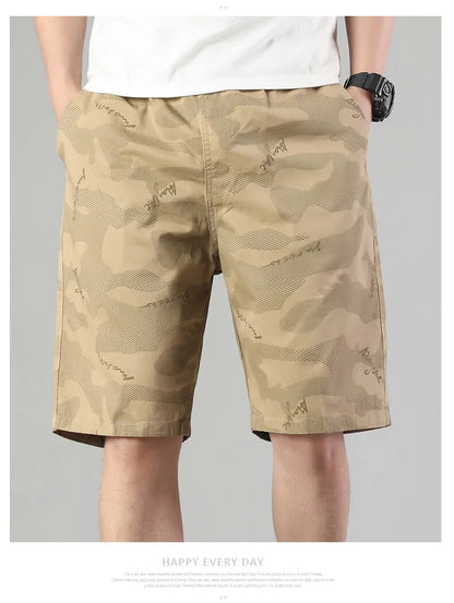 Men's Elastic Waist Sweat Shorts Relaxed Fit Mens Cargo Shorts Casual Gym Shorts Drawstring Cotton Shorts