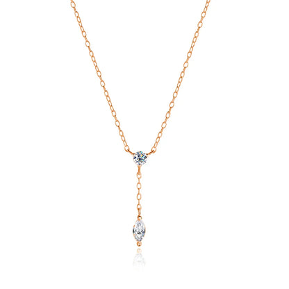 Moissanite Necklaces for Women GRA Certified 3x6mm Marquise Cut Gemstone Pendant s925 Sterling Silver Dainty Necklaces
