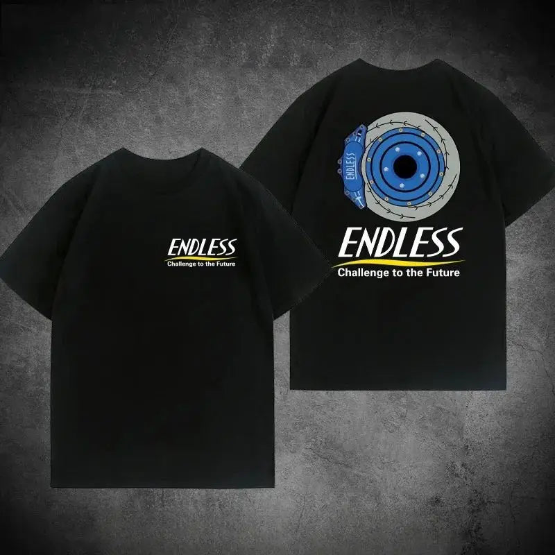 New JDM Modified Car Endless Brake T-shirt Breathable Sweat Absorption Short-sleeved Men's and Women's T-shirt Motorcycle Tee