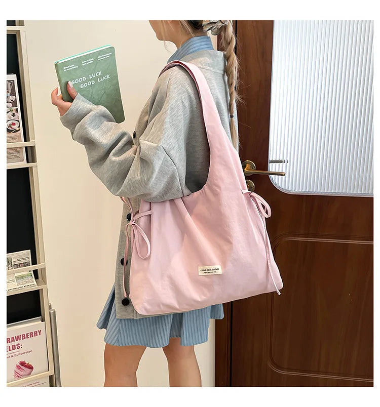 New Fashion Simple Shoulder Bag Women Large Capacity Comfortable Versatile Texture Tote Bag Simple Casual Storage Handbag