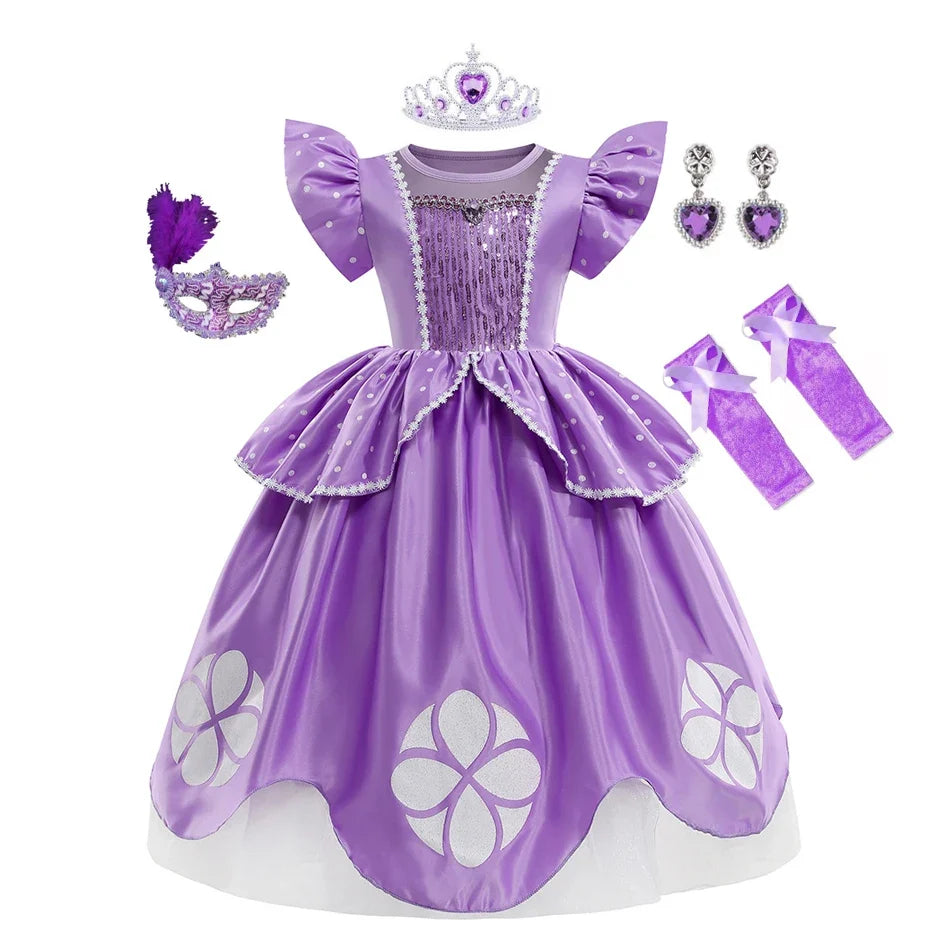 Sofia Costume the First Dress for Girls Princess Costumes Children Princess Dress Birthday Party Sophia Kids Prom Dresses