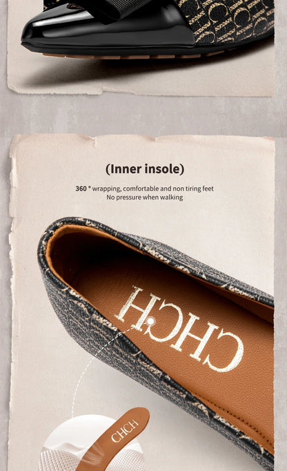 Flat Shoes 2025 Women's  New Pointed Shoes Bow Flat Shoes Woman Commuter