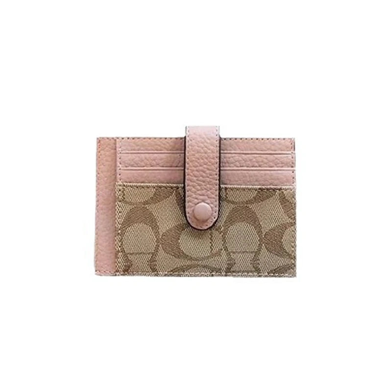 Monogram Ultra-thin Ins Style Porte-cartes Mode Mini Courte Enveloppe Pour Femmes Appliques Porte-cartes et porte-identité Portefeuille de cartes de crédit