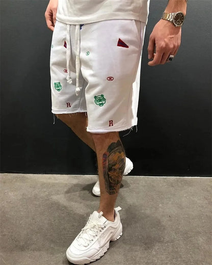 2026 New Spring Summer Men Cargo Shorts Relaxed Fit Breeches Bermuda sports Short Pants cotton Embroider Shorts Men's sweatpants