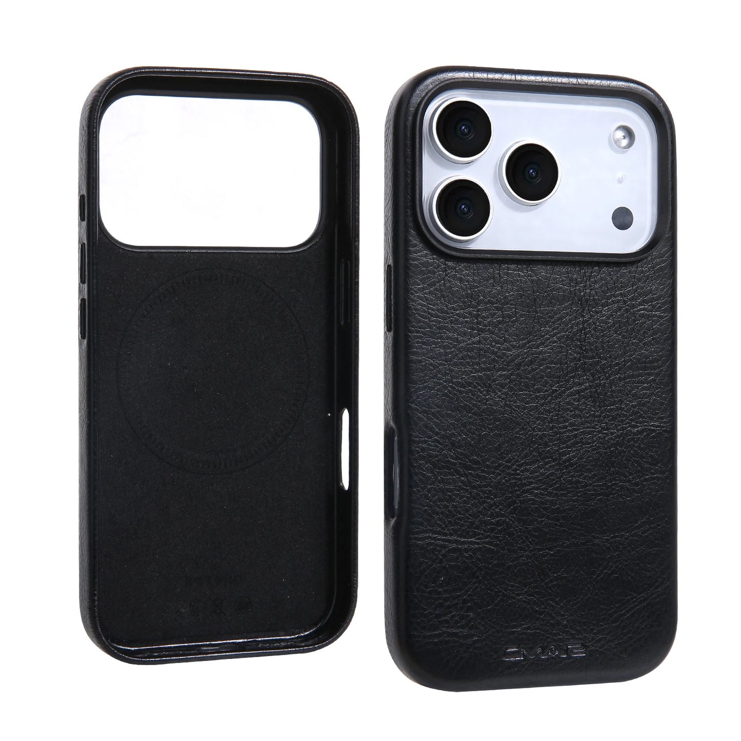 Luxury Business Leather For Magsafe Magnetic Phone Case For IPhone17 16 15 14 ProMax Shockproof Metal Lens Frame Protector Cover