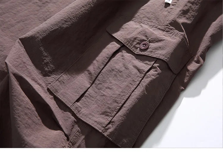 Mens Womens Spring Summer Lightweight Quick Dry Baggy Loose Paratrooper Cargo Pants Outdoor Techwear Multi Pocket Streetwear