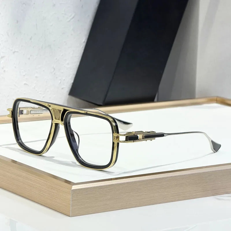 460 Square Alloy High Quality Sunglasses GRAND-DECADE TWO for Men Women Luxury Fashion Brand Design UV400 Eyeglasses with Case