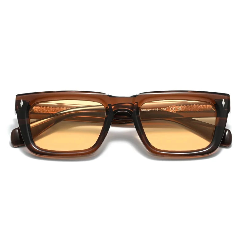 High Quality Handmade Trendy Outdoor SUN GLASSES New Fashion Acetate Sunglasses Men Women Personality Designer Eyeglasses UV400