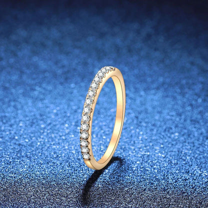 Full D Color Moissanite Wedding Band Ring 925 Sterling Silver Eternity Band Engagement Bride Bands Party Rings For Women