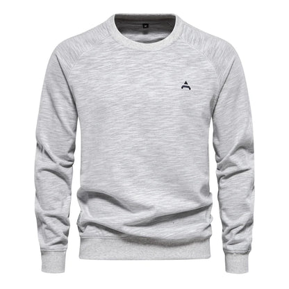 2024 New Spring Cotton Blend Sweatshirt for Men Casual Sport Design Round Neck Pullover Men