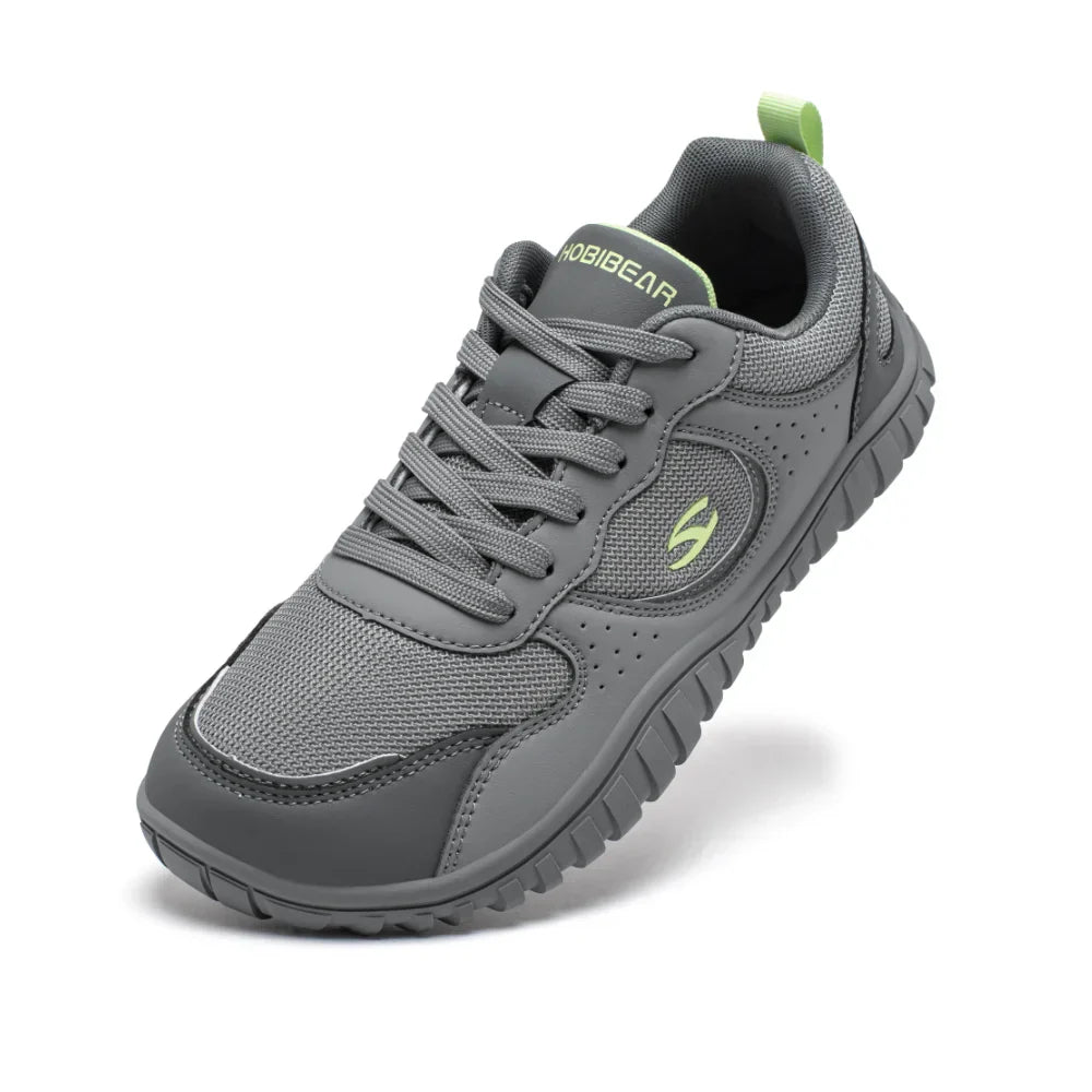 Unisex Wide Toe Sneakers Comfortable Walking Shoes Lace Up Outdoor Travel Breathable Sneakers