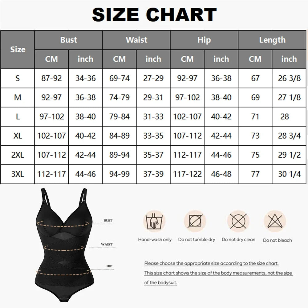 Cross Waist Tummy Control Body Shaping Bodysuit for Women Full Body Control V-Neck Mesh Breathable Briefs Underwear Butt Lifter