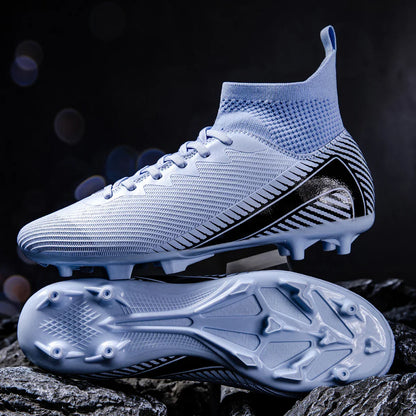 AG/FG Football Boots Unisex Kids Youth PU+Fabric Upper TPU Sole Anti-Slip Durable Outdoor Sports Pitch Training Shoes