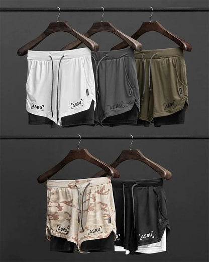 Men's Summer Quick Dry Running 2 in 1 Shorts Sports Jogger Short Pants Male Gym Fitness Workout Sweatpants Plus Size M-5XL