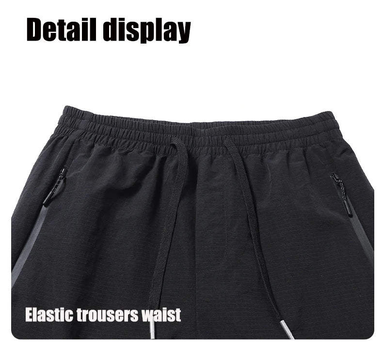 Hiking Women Pant Elastic Waist Waterproof Trouser Zippered Pockets Sport Pant Men Windproof Outdoor Cargo Pants Fishing Trouser