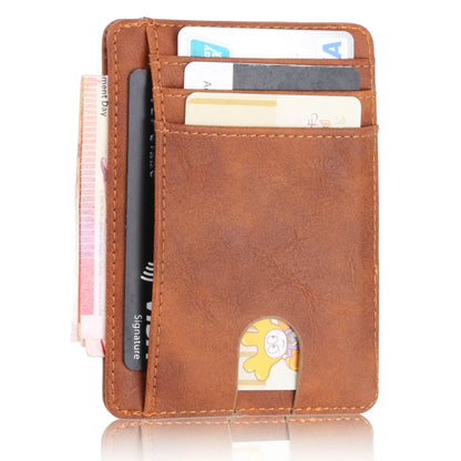 Blocking Wallet Business Card Cover for Case Super Thin Men Leather Credit Card Holder Card Travel Wallet Minimalist Wallet