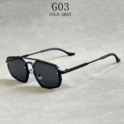 Metal Punk Square Sunglasses For Men Luxe Vintage Steampunk Sunglasses Women Trendy Retro Fashion Glasses Gafas De Sol Hombre