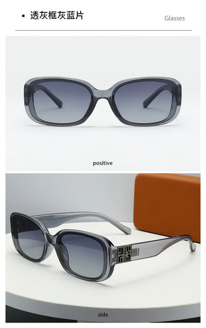 2025 New Rectangle UV400 Sunglasses Trendy and Fashionable Women Eyewear Luxury Small Gafas De Sol Sunglass Female Sun Glasses