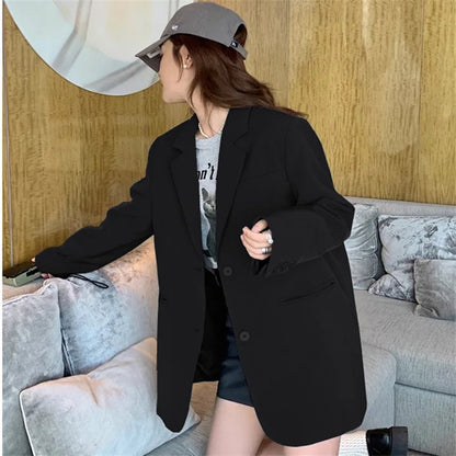 Ladies' Lazy Style Hot Sale Of The Season Early Autumn Korean Version Design Large Slit Small Size Suit Jacket Casual Elegant...