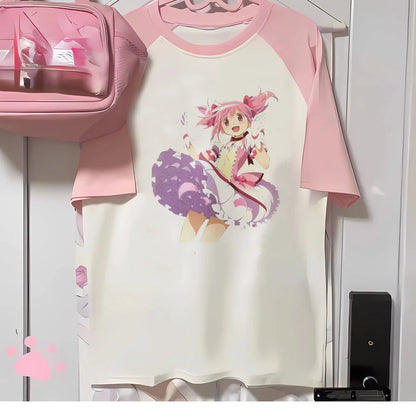 Madoka Magica t shirt women harajuku t-shirts female comic clothing