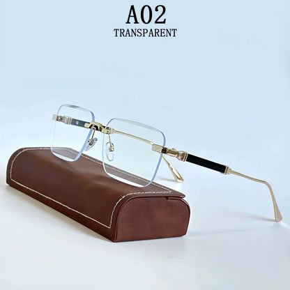 Square Sunglasses Women 2024 Rimless Sunglasses For Men Vintage Luxury Fashion Glasses Gafas De Sol Hombre Lunette Soleil Femme