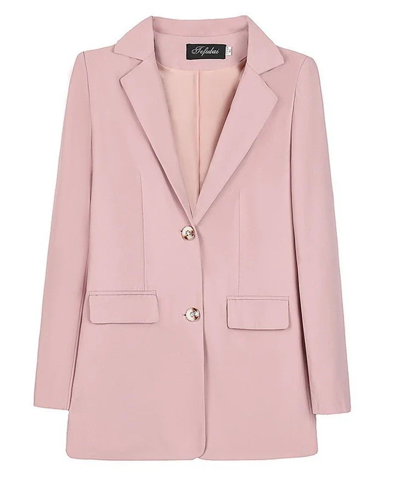 Spring Autumn Office Lady Blazer For Women 2025 Long Sleeve Slim High Quality Blazers Mujer Coats Jacket Winter Clothing Outwear