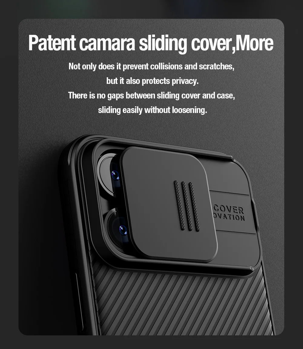 For iPhone 17 Pro Max 16 Pro Max 15 Pro 14 Series with Slide Camera Protector phone Cover  for iPhone 16 Pro 15 Plus