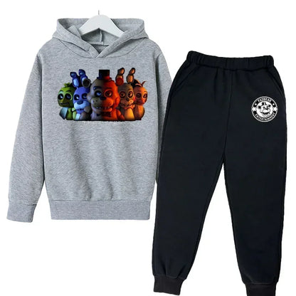 FNAF Five Nights At Freddys Sweatshirt Set Fleece Kids Sweatpants Boys Jacket Girls Clothes Spring Autumn Hoodie Birthday Gift