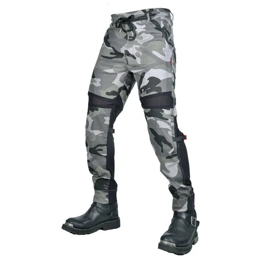 Summer Riding Knight Jeans With Protect Gear Pocket Net Motorcycle Pants  Pantalones Motocicleta Hombre Featherbed Jeans Gears
