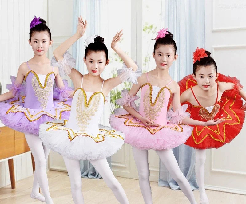 Summer Ballet Dresses Kids Outfit Dance Costumes Girls Clothes Vestidos Ballerine Girl Dress Tutu Ballet Leotards Children's Day