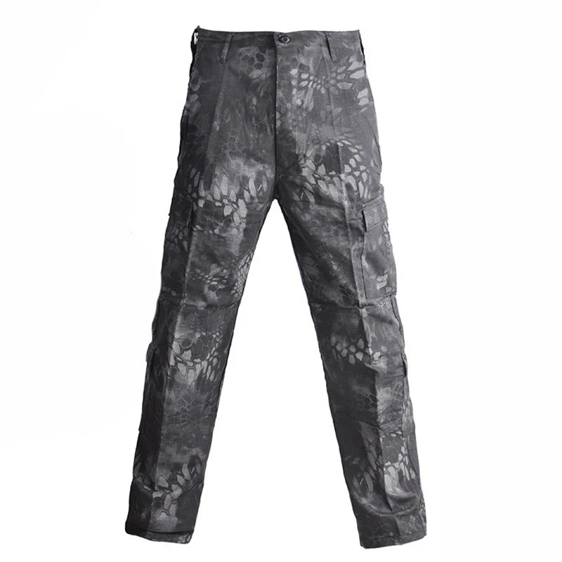 Men's Camouflage Tactical Pants Multi-Pockets Hunting Digital Camo Training  Cargo Pants New Spring  Long Trousers for Men