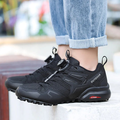 Men's Casual Sports Shoes Size 40-47 Rotating Lace-Up Men's Shoes Outdoor Non-Slip Breathable Comfortable Men's Sports Shoes