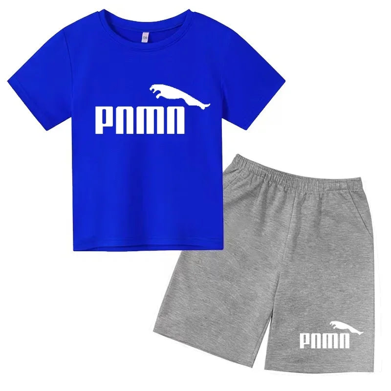 Des vêtements esthétiques pour les enfants de 3 à 12 ans, T-shirt imprimé avec des lettres, blouse à manches courtes et pantalon