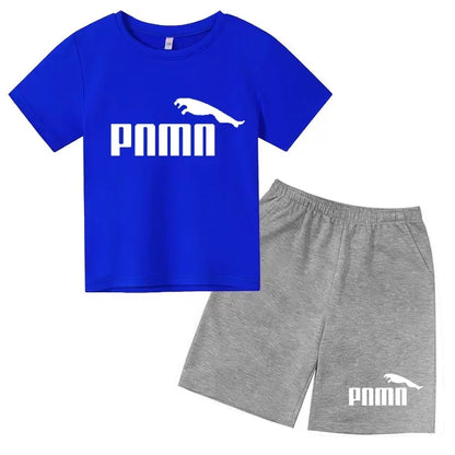 Des vêtements esthétiques pour les enfants de 3 à 12 ans, T-shirt imprimé avec des lettres, blouse à manches courtes et pantalon