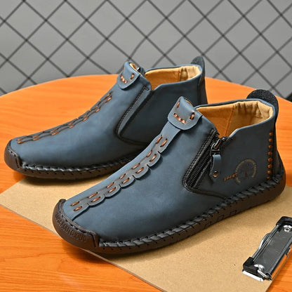 2026 New Style Comfortable Loafers Fashion Ethnic Style Casual Shoes Men's Slip-on Spring Breathable Boots Plus Size Ankle Boots